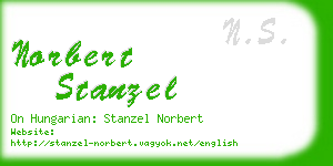norbert stanzel business card